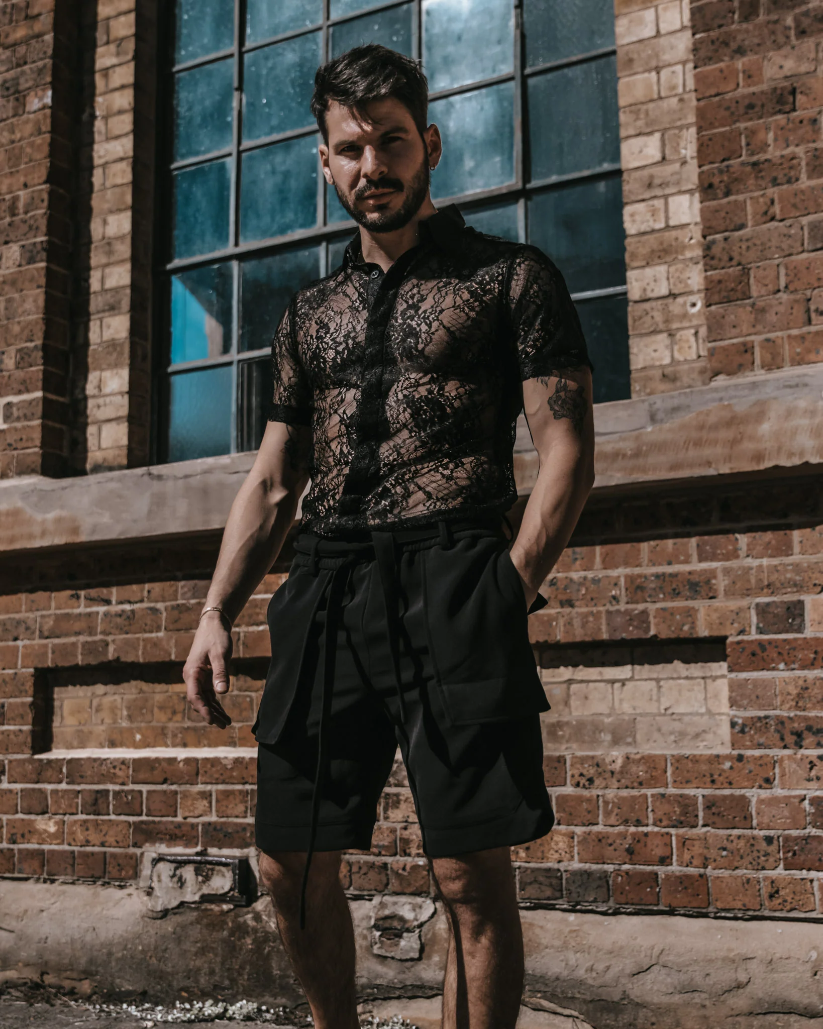 Adorné Lace Shirt - Black - Image 3