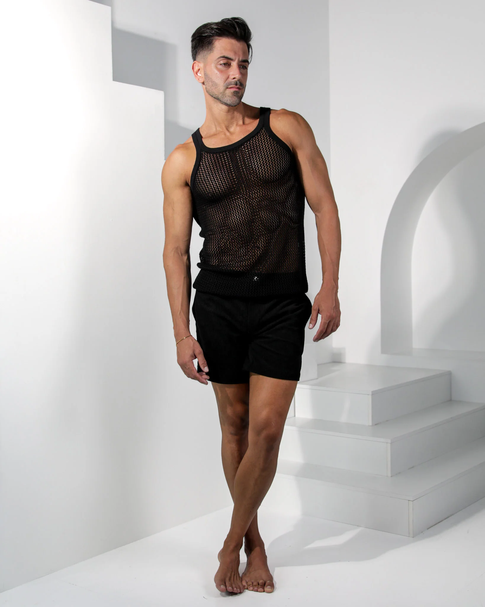 Blair Crochet Tank - Black - Image 4