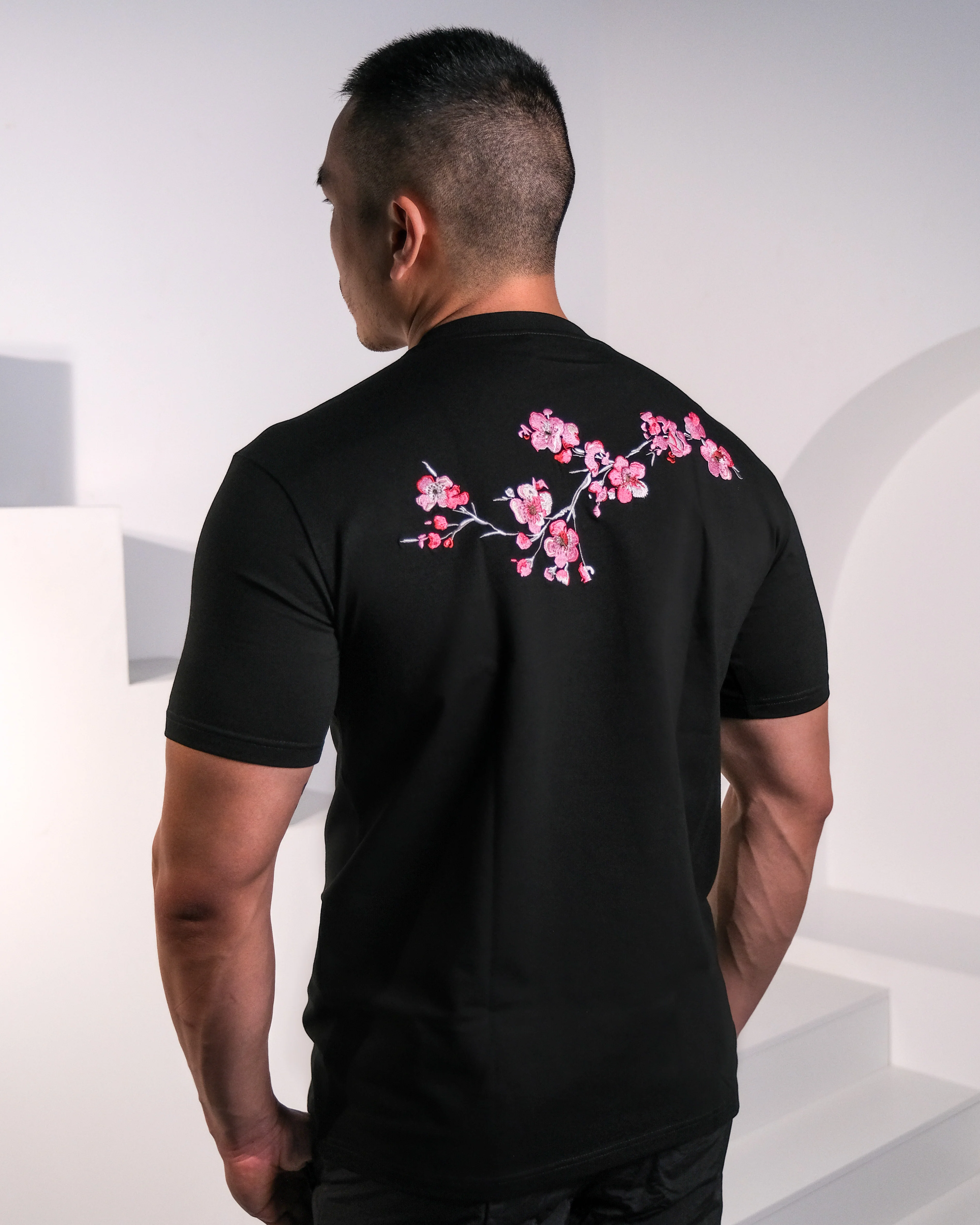 Embroidered Sakura Legacy T-shirt - Black - Image 3
