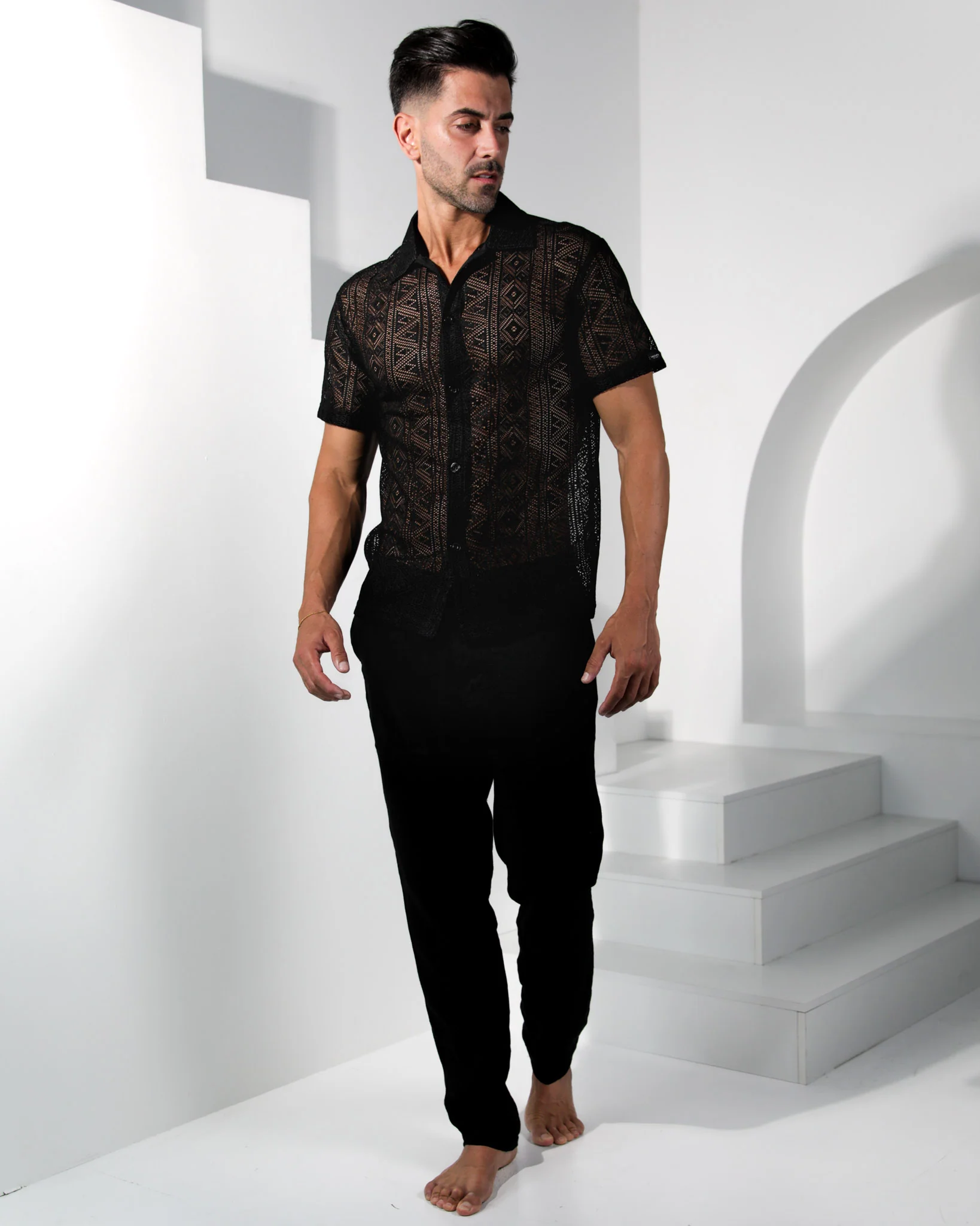 Kalon Lace Shirt - Black - Image 4
