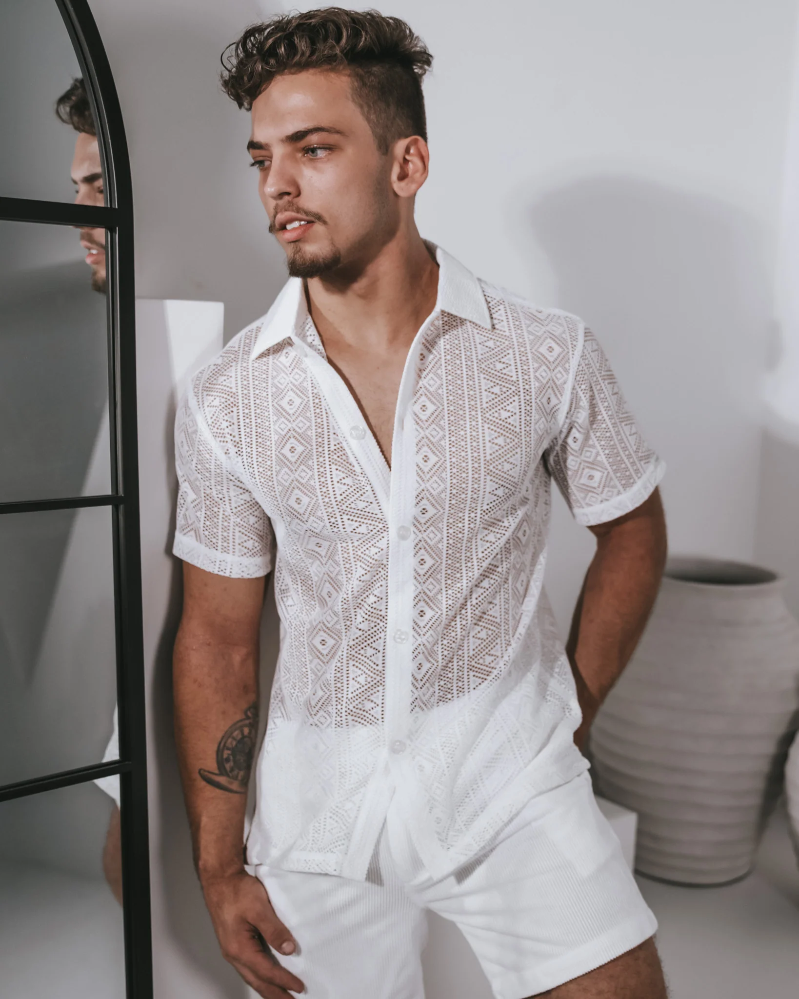 Kalon Lace Shirt - White - Image 7