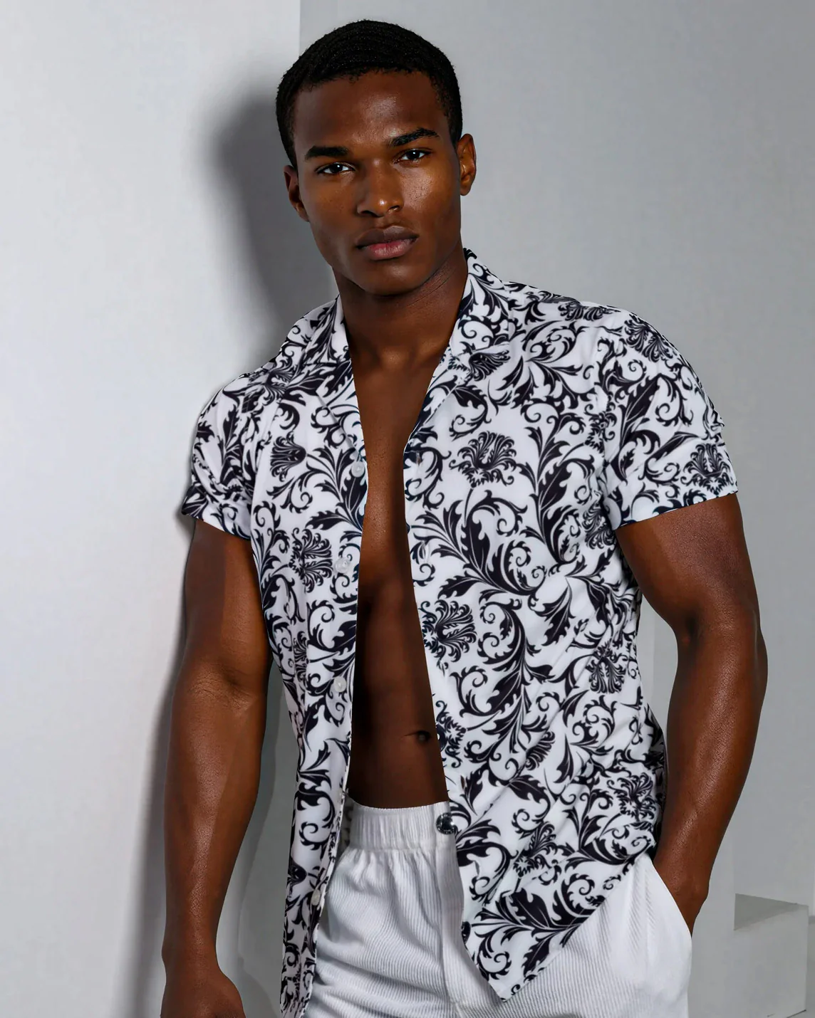 Men's Ice Silk Shirt - QING HUA CI - Image 5