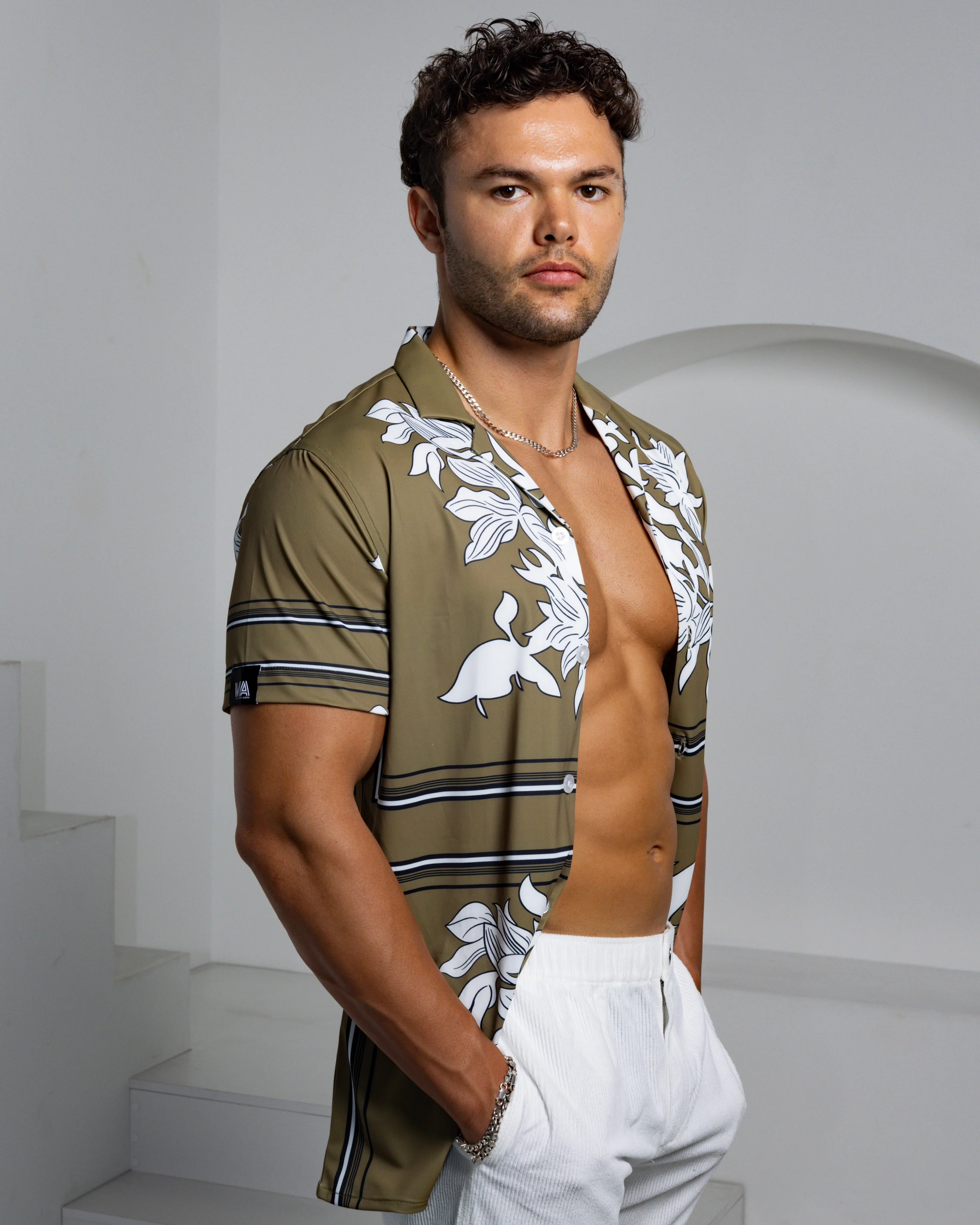 Limited Edition - Men's Ice Silk Shirt - Retro Floral - Image 3