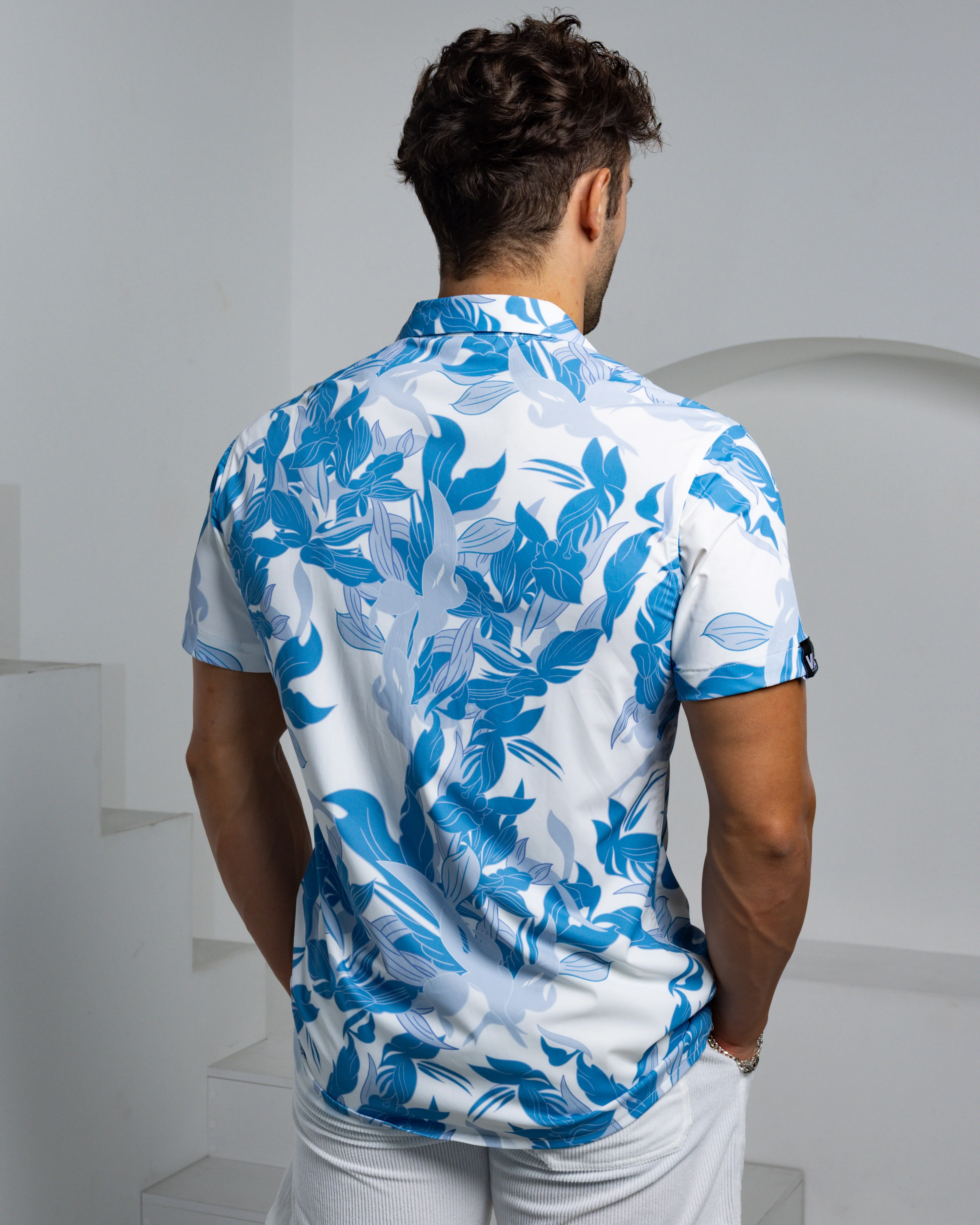 Men's Ice Silk Shirt - Winter Bloom - Image 2