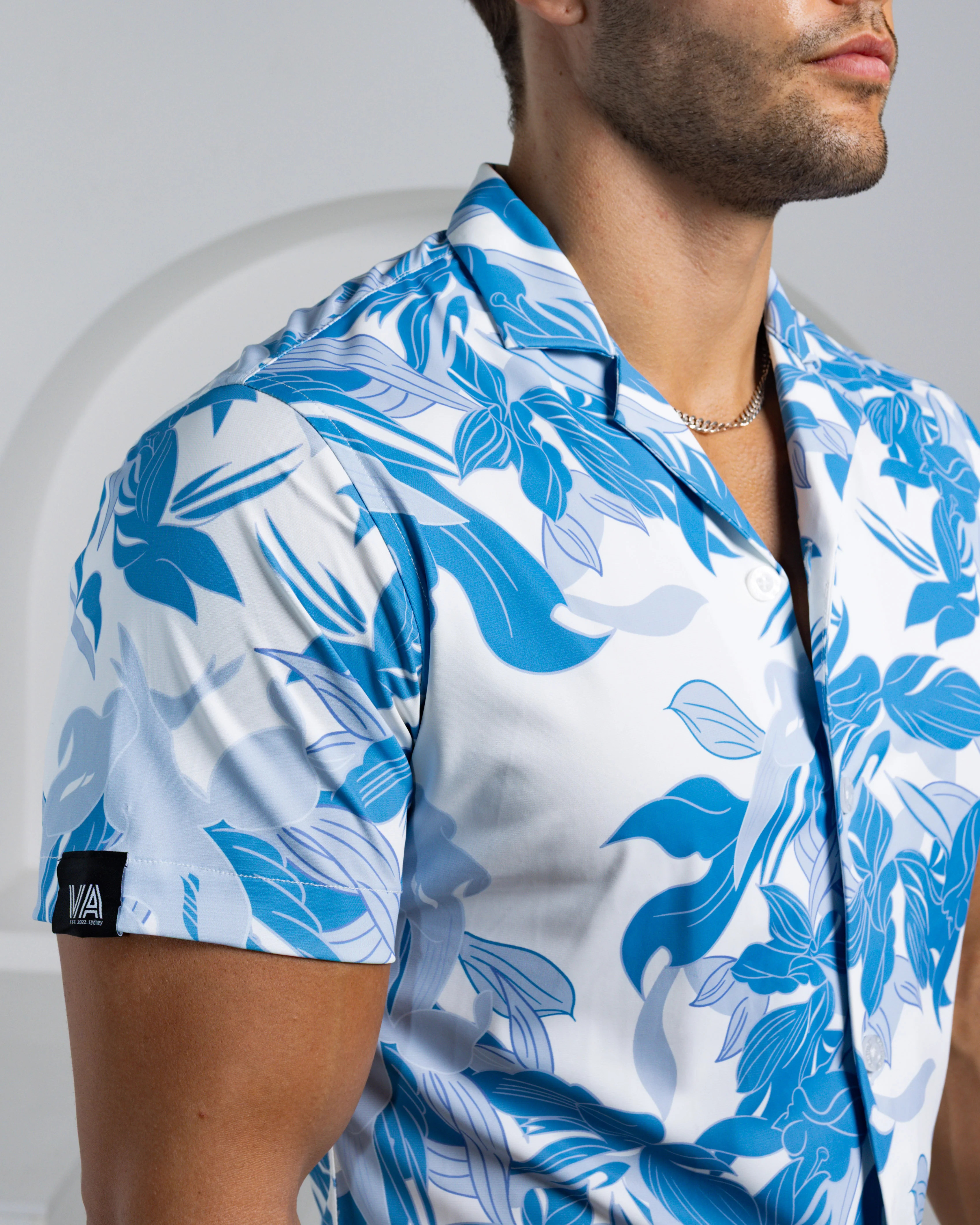 Men's Ice Silk Shirt - Winter Bloom - Image 4