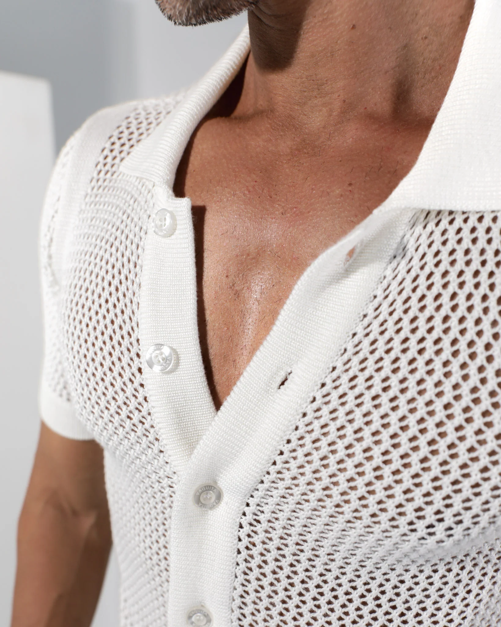 Riviera Crochet Cardigan- White - Image 4