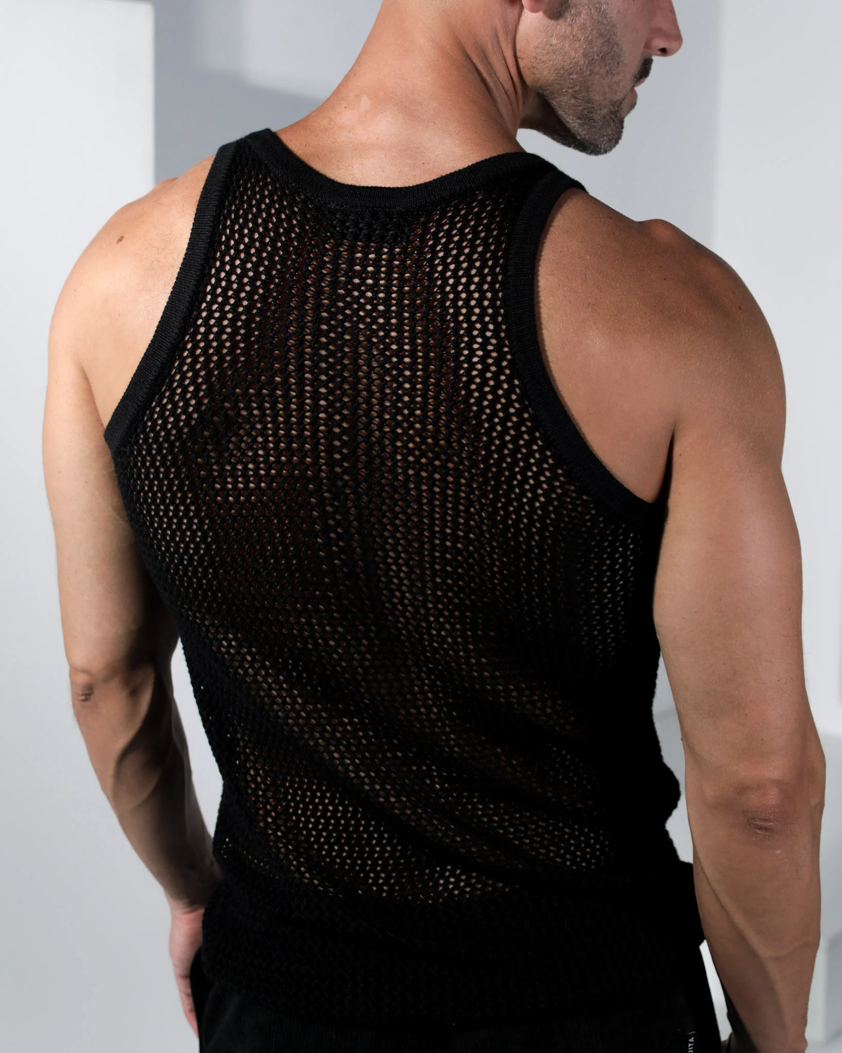 Ryker Crochet Tank - Black - Image 3