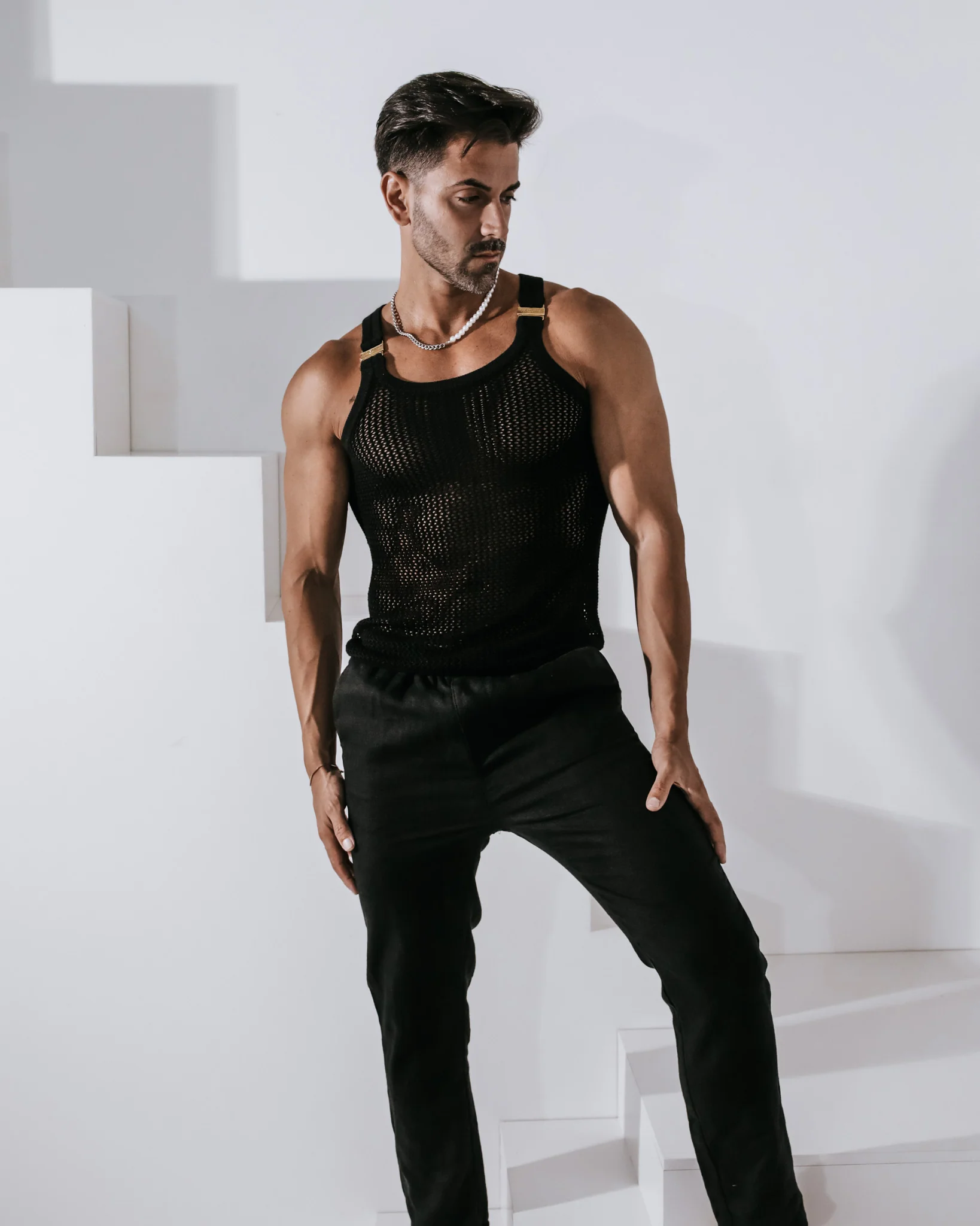 Ryker Crochet Tank - Black - Image 6