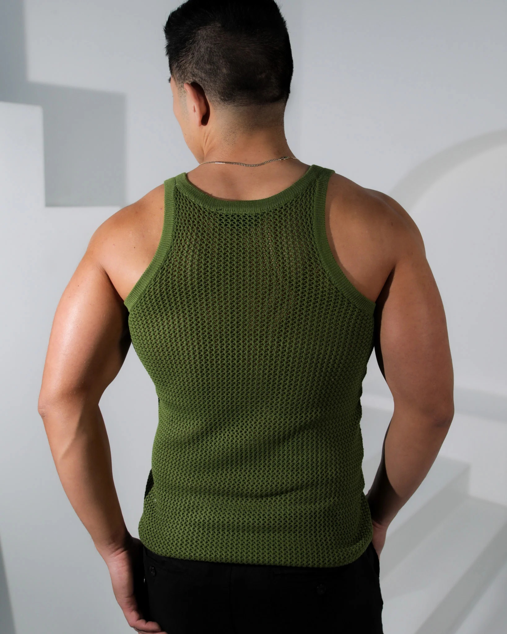 Ryker Crochet Tank - Army Green - Image 4