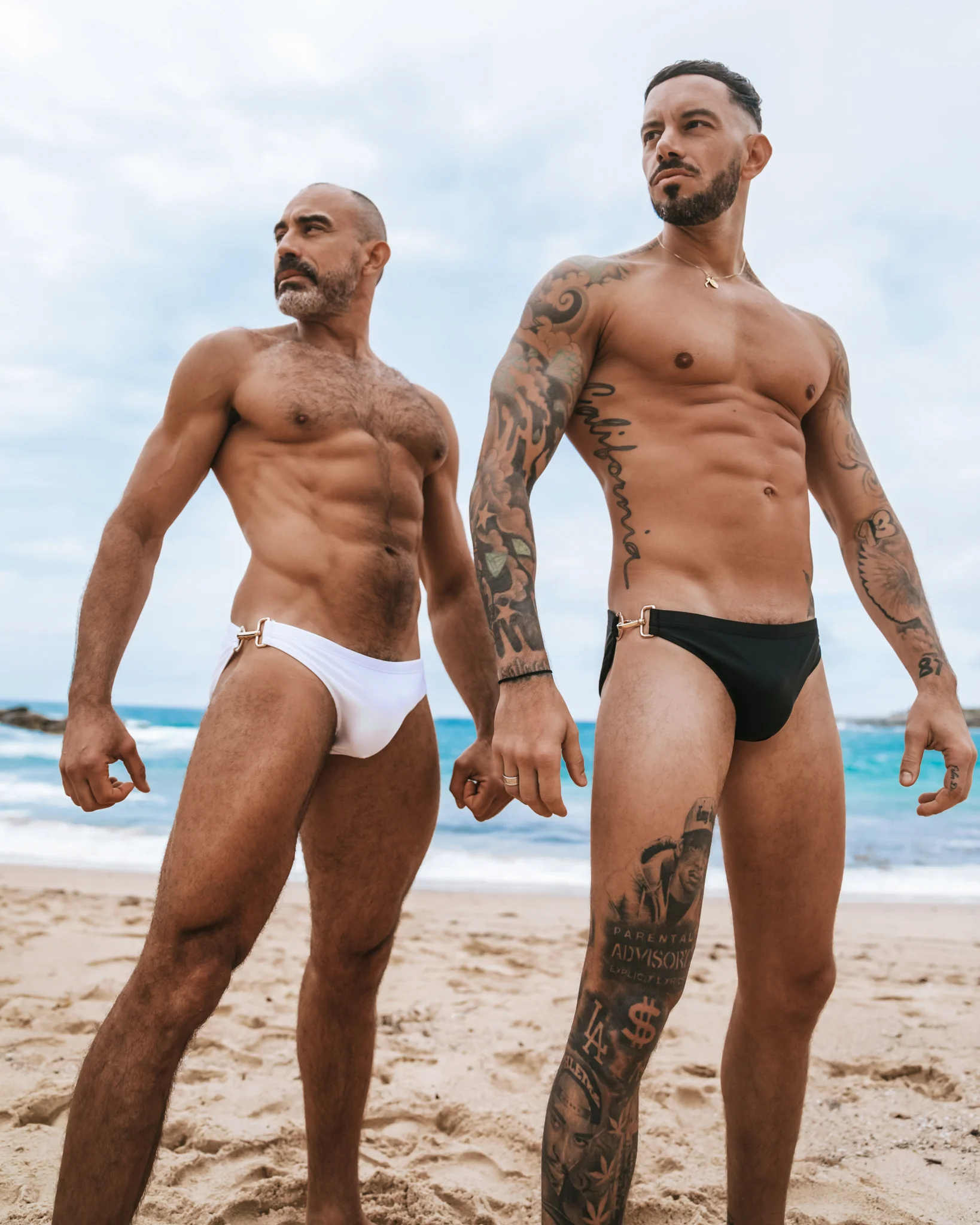 Ryker Swim Brief - White - Gold Clip - Image 5