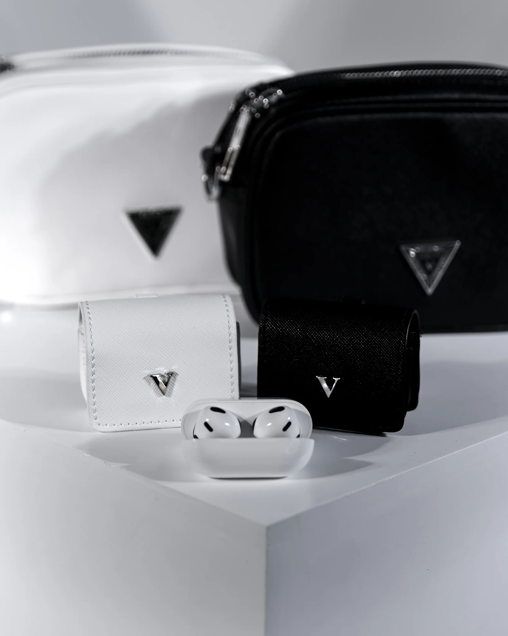 Crossbody Bag & Earphone Case - Black - Image 5
