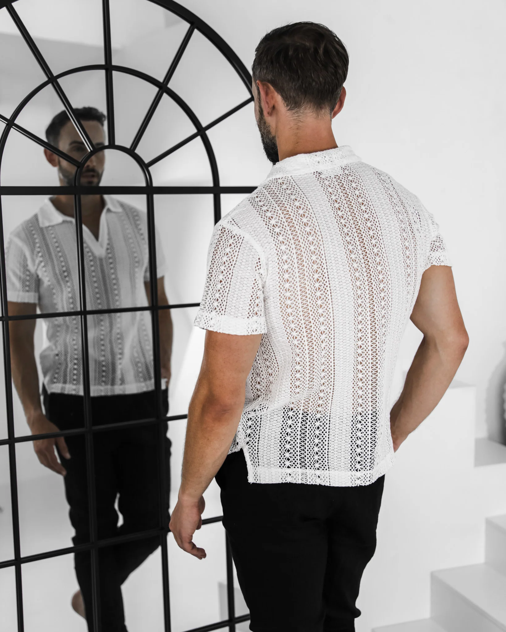 Voyadé 100% Cotton Lace Shirt - White - Image 6