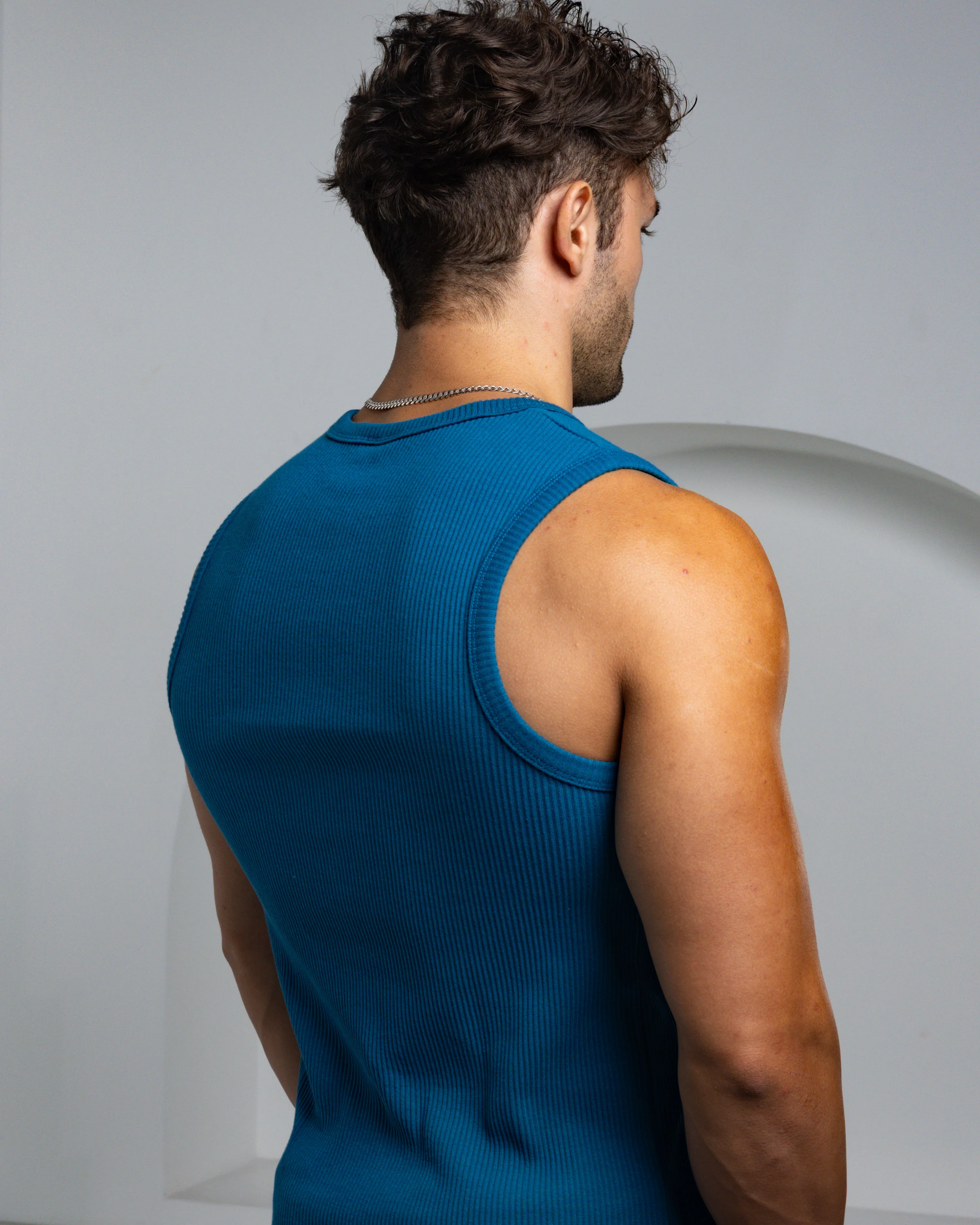 Neo-Urban Zipper Muscle Tank - Sapphire - Image 4